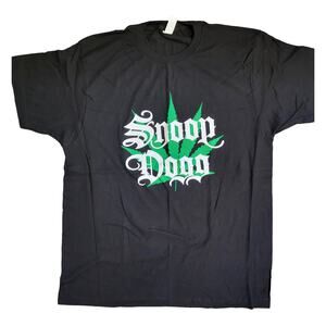 Snoop Dogg Weed Marijuana L T-shirt Black New Genuine